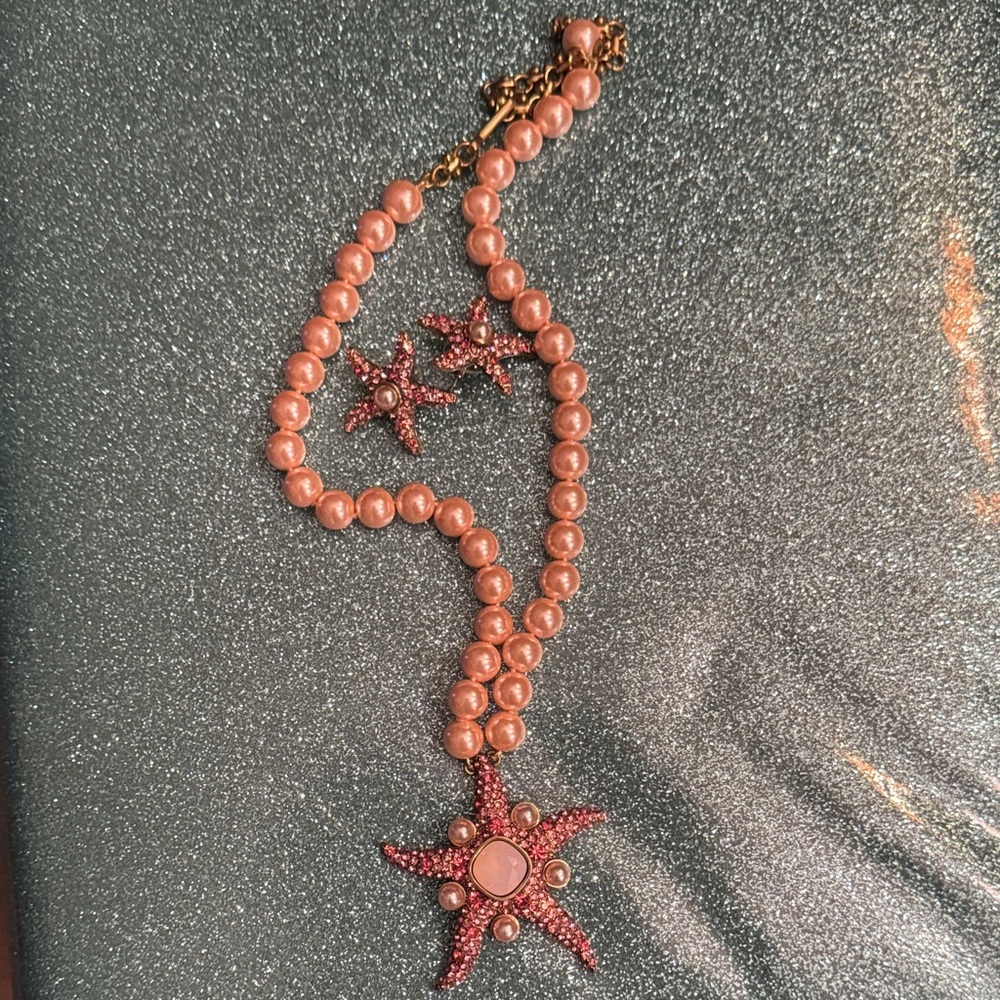 Heidi Daus Pink Starfish Necklace Set